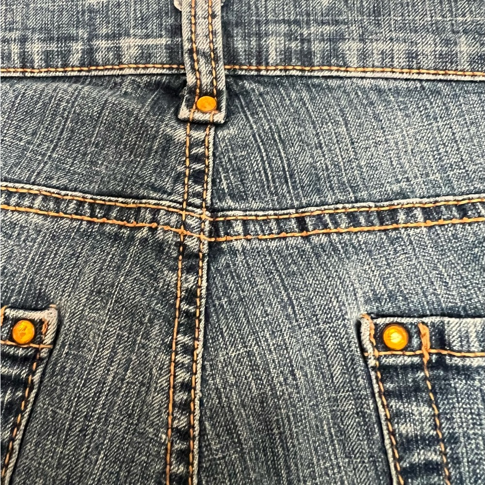 Jeanstar Jeans Womens Size 16W Cropped Capri Stretch Light Wash Denim Studded - Picture 5 of 12